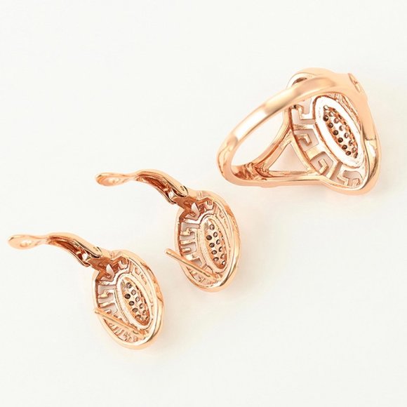 Stunning CZ 18KGP Rosegold Jewelry Set - Picture 4 of 12